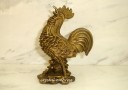 Small Brass Rooster on Coins & Ingots (Wealth & Infidelity)
