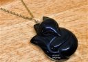 Black Obsidian Fox Infidelity / 3rd Party Necklace
