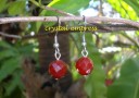 Faceted Red Agate Earrings