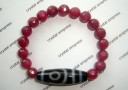 2 Eye Dzi with Faceted Gem Grade Ruby