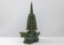 15″ Jade Dragon Tortoise with Pagoda