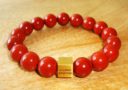 Red Jasper Minimal Charm Bracelet