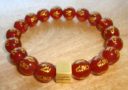 Red Agate Mantra Minimal Charm Bracelet