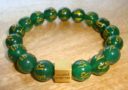 Green Agate Mantra Minimal Charm Bracelet