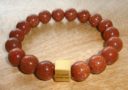 Brown Sandstone Minimal Charm Bracelet