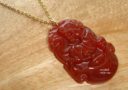 Red Agate Tiger Zodiac Necklace (Stainless Steel)