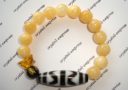Tiger Tooth Dzi with Yellow Calcite Bracelet