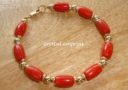6mm Coral and Gold Protection Bracelet 4