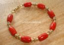 6mm Coral and Gold Protection Bracelet 3