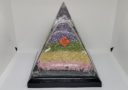 9" Five Element Crystal Pyramid Figurine