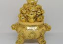 Golden Wealth Pot with Overflowing Treasures for Abundance