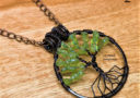 Peridot Tree of Life Copper Pendant/Necklace 2