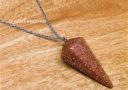 Brown Sandstone Crystal Pendulum Necklace
