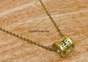 Golden Double Happiness Minimalist Rolling Necklace