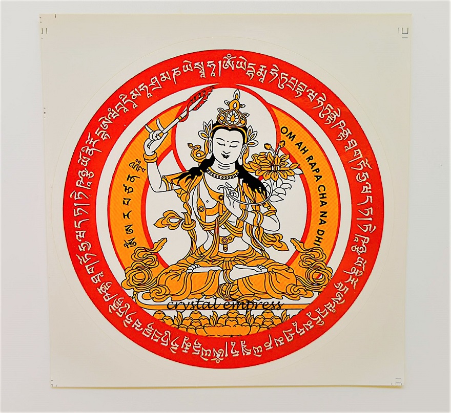 2022 Manjushri Window Sticker 2 Pieces Crystal Empress Feng Shui Store