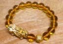 Citrine with Gold Pi Yao & Lucky Coin Ball Bracelet