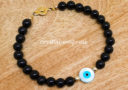 Black Tourmaline Evil Eye Protection Against Jealousy Bracelet