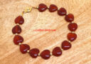 Red Agate Heart Love Charm Bracelet