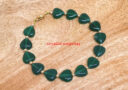 Green Agate Heart Love Charm Bracelet
