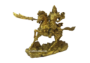 11″ Majestic Brass Kwan Kung on Horse (Business, Politics & Protection)