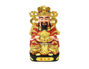 12 inch God of Wealth (Chai Shen Yeh) Holding Treasure Pot