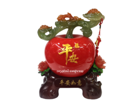 12 inch Red Apple with Ruyi Scepter