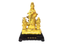 15″ Standing Gold Kuan Yin with Children (Good Fortune, Protection & Fertility Luck)