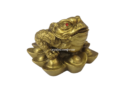 2.5″ Brass Money Frog on Ingots (Wealth Luck & Reversal of Luck)