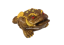 5″ Yellow Money Frog Biting Coin (Wealth Luck & Reversal of Luck)