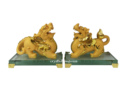 6.5″ Pair of Gold Pi Yao (Wealth & Protection)