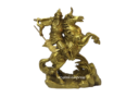8″ Majestic Brass Kwan Kung on Horse (Business, Politics & Protection)