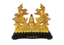 9" Pair of Gold Dragon on Treasures (Abundance & Prosperity)