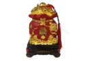 9″ Red Money Bag with Money Frog and Pi Yao