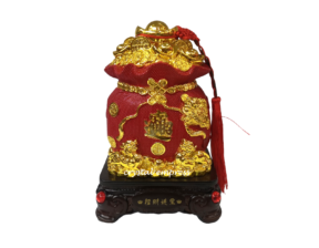 9 inch Red Money Bag with Money Frog and Pi Yao