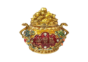 Gold Wealth Pot with 8 Auspicious Symbols 2