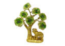 9" Green Evil Eye Tree with Elephant and Wu Lou (Jealousy, Success, Good Health)