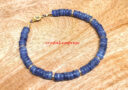 6mm Round Disc Blue Kyanite Bracelet