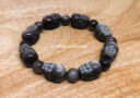 Infinity Pi Yao Bracelet - Silver Obsidian 2