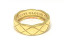 2025 White Dzambala’s Mantra Ring (925 Silver – Gold Tone)