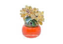 6″ Raw Citrine Nugget Crystal Tree on Persimmon Base