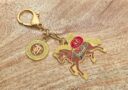 2026 Tribute Horse Bag Charm Keychain (Brown) – Flat
