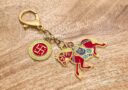 2026 Valiant Horse Bag Charm Keychain (Red) – Flat