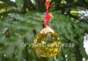 Faceted Earth Element Yellow Hanging Crystal Ball Tassel
