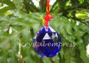 Faceted Water Element Blue Hanging Crystal Ball Tassel