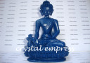 Large Blue Polyresin Medicine Buddha Deity Statue