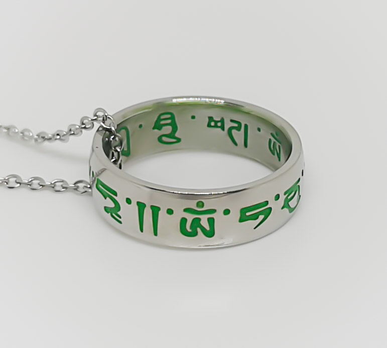Manthar Rind Green Sacred Mantra Ring (Fulfillment of Wishes) - Crystal Empress Feng ...