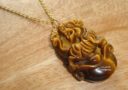 Tiger Eye Tiger Zodiac Necklace (Stainless Steel)