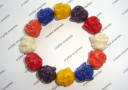 16mm Multicolored Laughing Buddha Bracelet