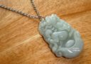 Jade Horse Zodiac Necklace (Stainless Steel)