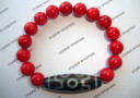 7 Eye Dzi with Red Coral